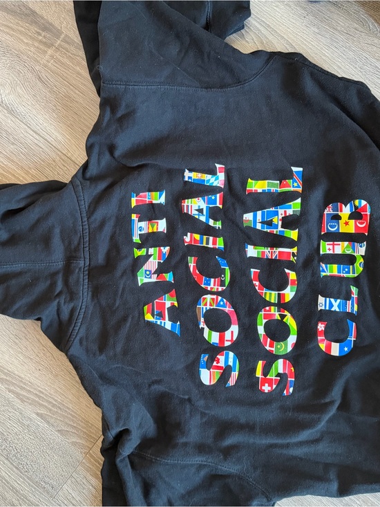 Anti Social Social Club Other - Anti Social Social Club Black Hoodie with Multicolor Flag Lettering